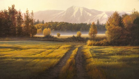 ROAD TO THE RIVER, 24×42 (available at Sugarman-Peterson Gallery, Santa Fe)