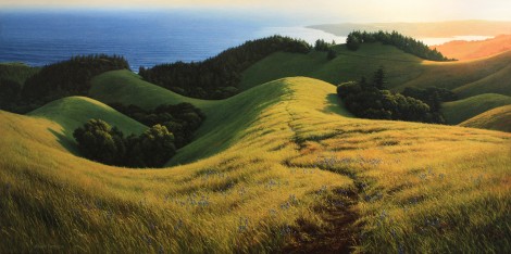 PACIFIC EVENING, 24×48  (sold)